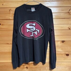 Vintage San Francisco 49ers 1997 Fruit of the Loom Black Long Sleeve Shirt Med
